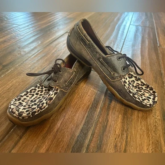 Twisted X Boots women’s Cheetah print driving mocs. Western style moccasins. Sz8 - Picture 9 of 10